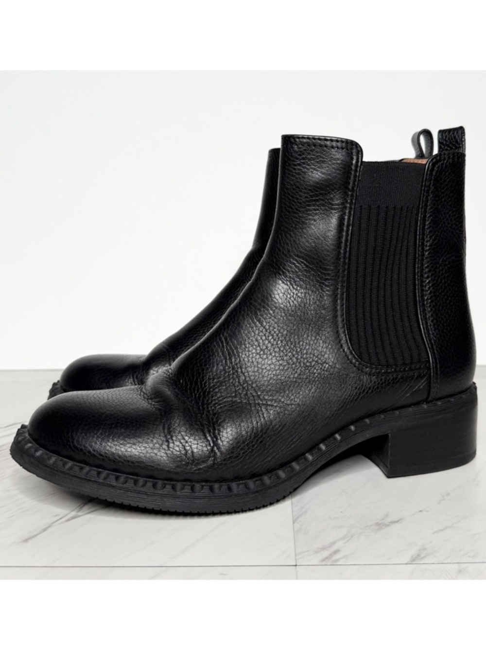 Gentle Souls Best Black Leather Chelsea Bootie 8